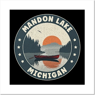 Mandon Lake Michigan Sunset Posters and Art